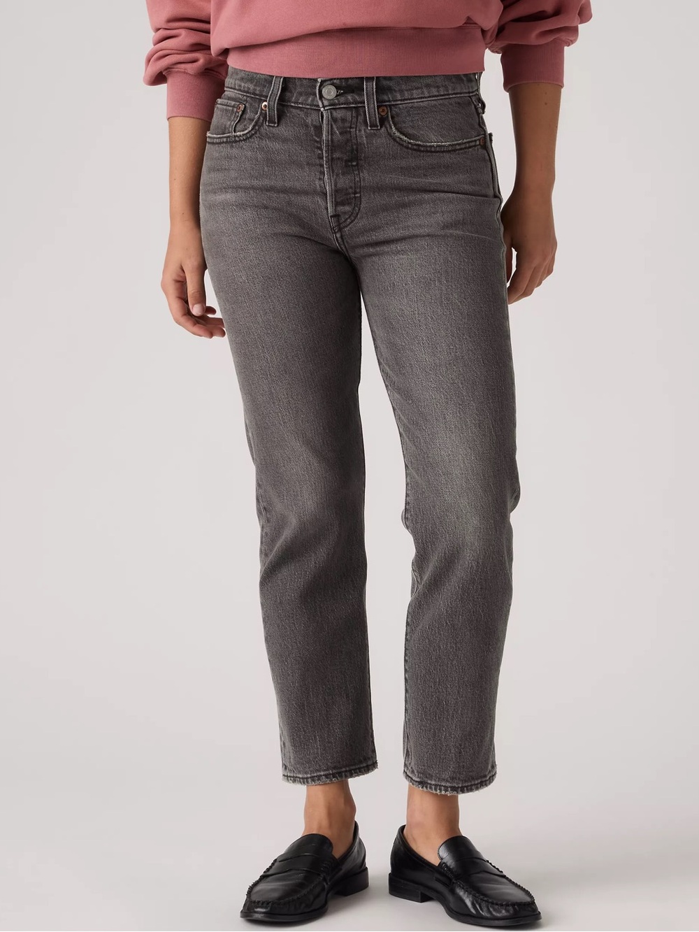 Levi's Women's Straight Leg Jeans in Charcoal Gray